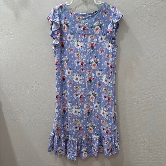 Posh Peanut Samantha Basic Ruffled Capsleeve Hi Low Dress - Picture 5 of 6